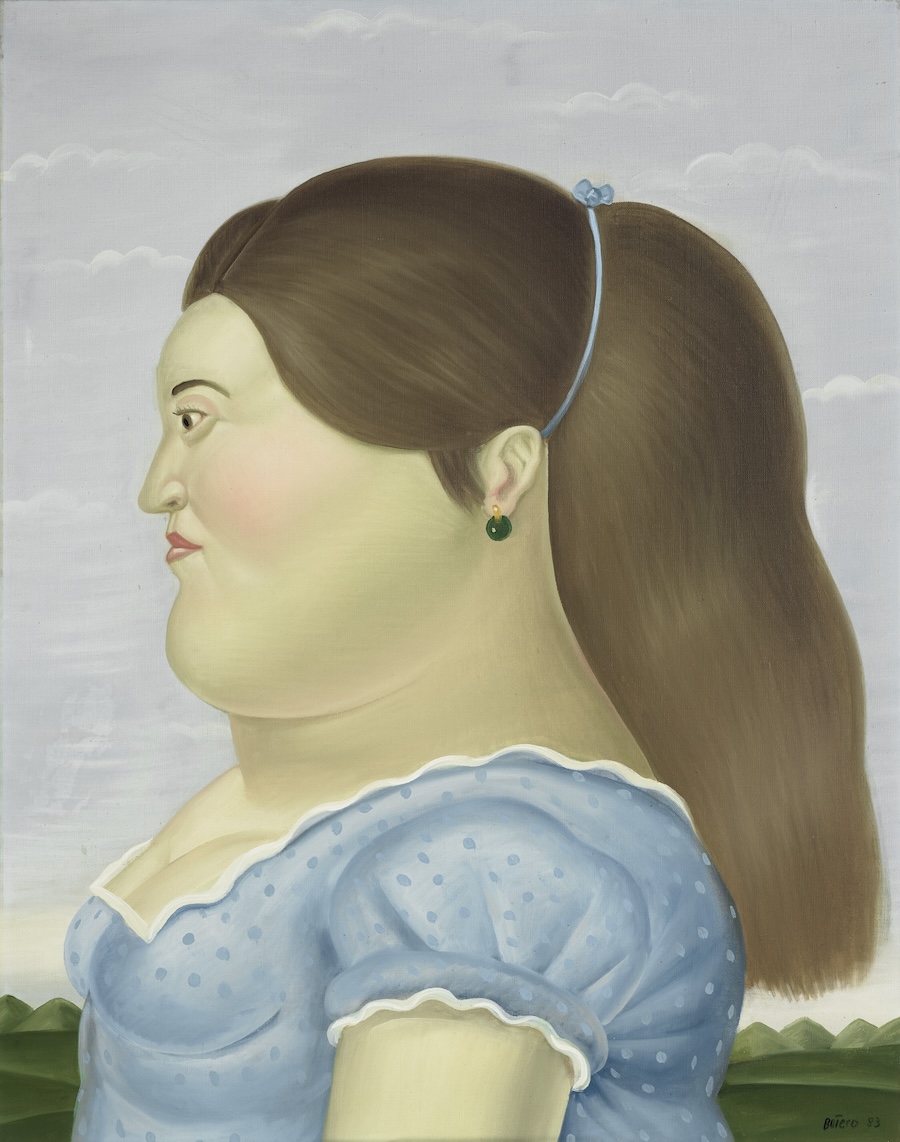 Fernando Botero, Lady in Profile, 1983, oil on canvas, 35 x 27.6 in